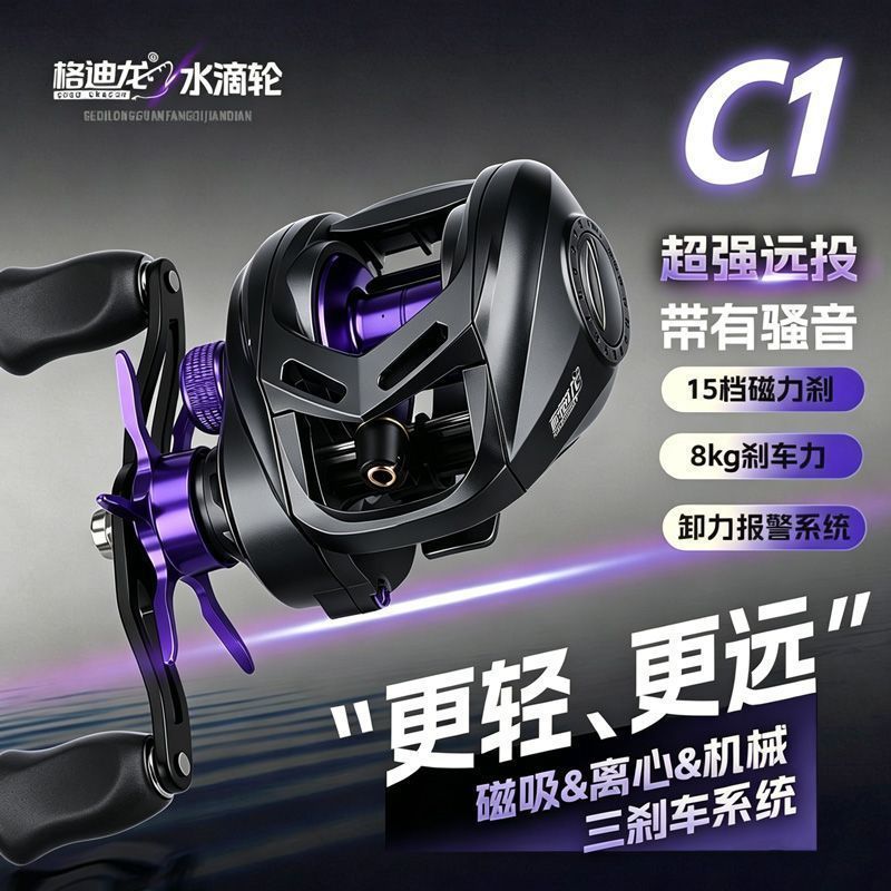 Ice Fishing Reel - C1 Baitcasting Reel 3 Brake System