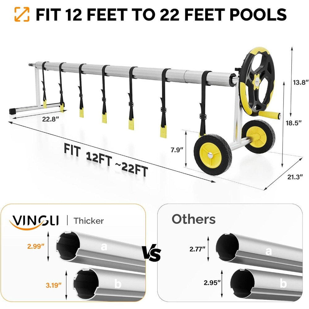 VINGLI 21FT Upgrade Aluminum S - đánh giá và giá Reel Cover