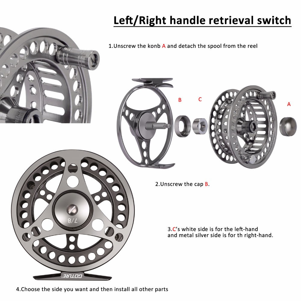 Goture Fly Fishing Reel 3/4 5/ - đánh giá và giá Reel Spare Spool