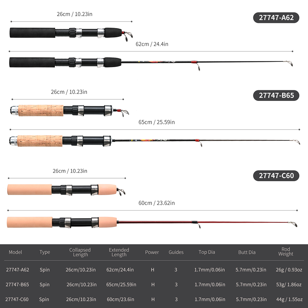 1 Set Fishing Rod With Fishing - đánh giá và giá Ice Fishing Reel