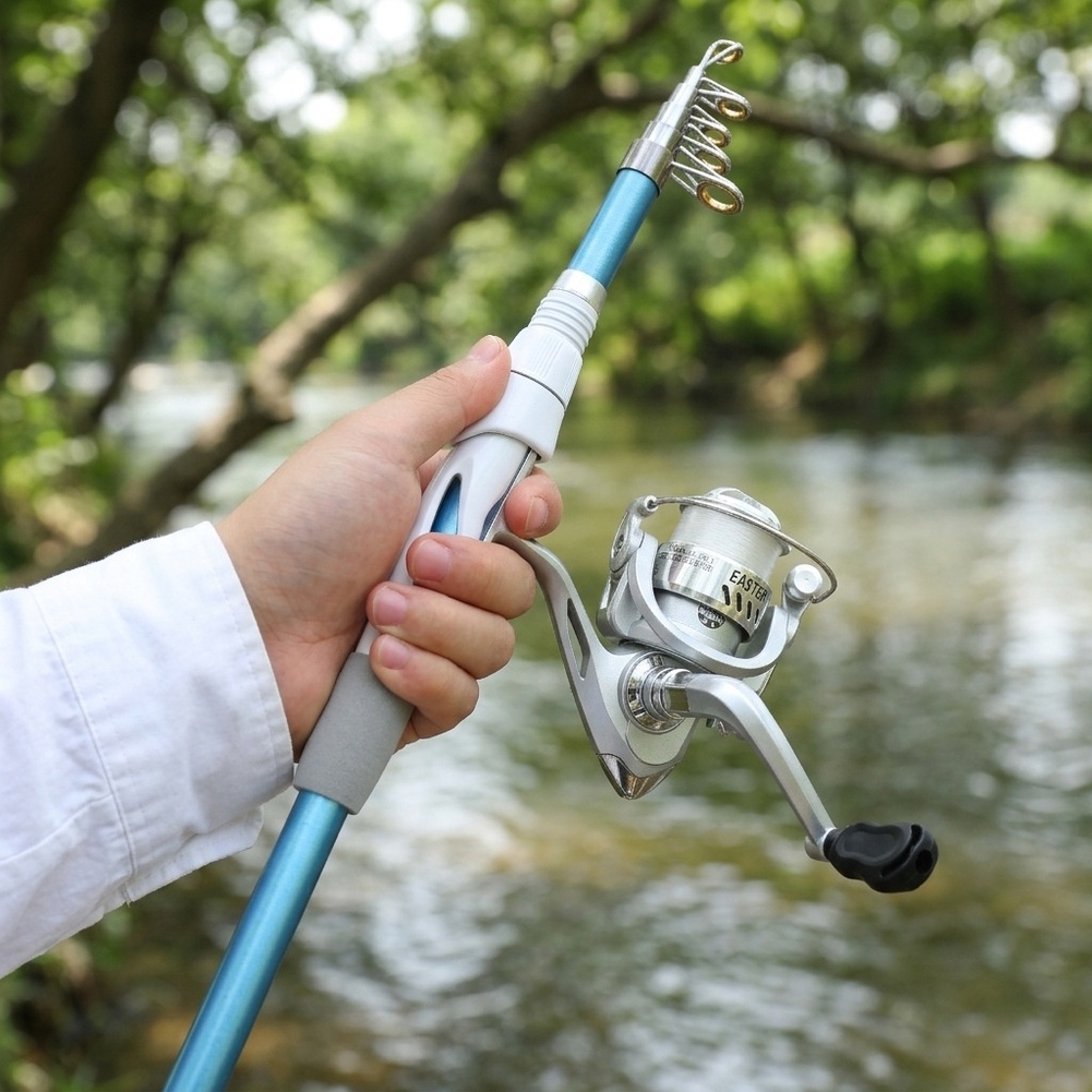 Blue White 1.8M Fishing Rod Re - đánh giá và giá Reel Bag